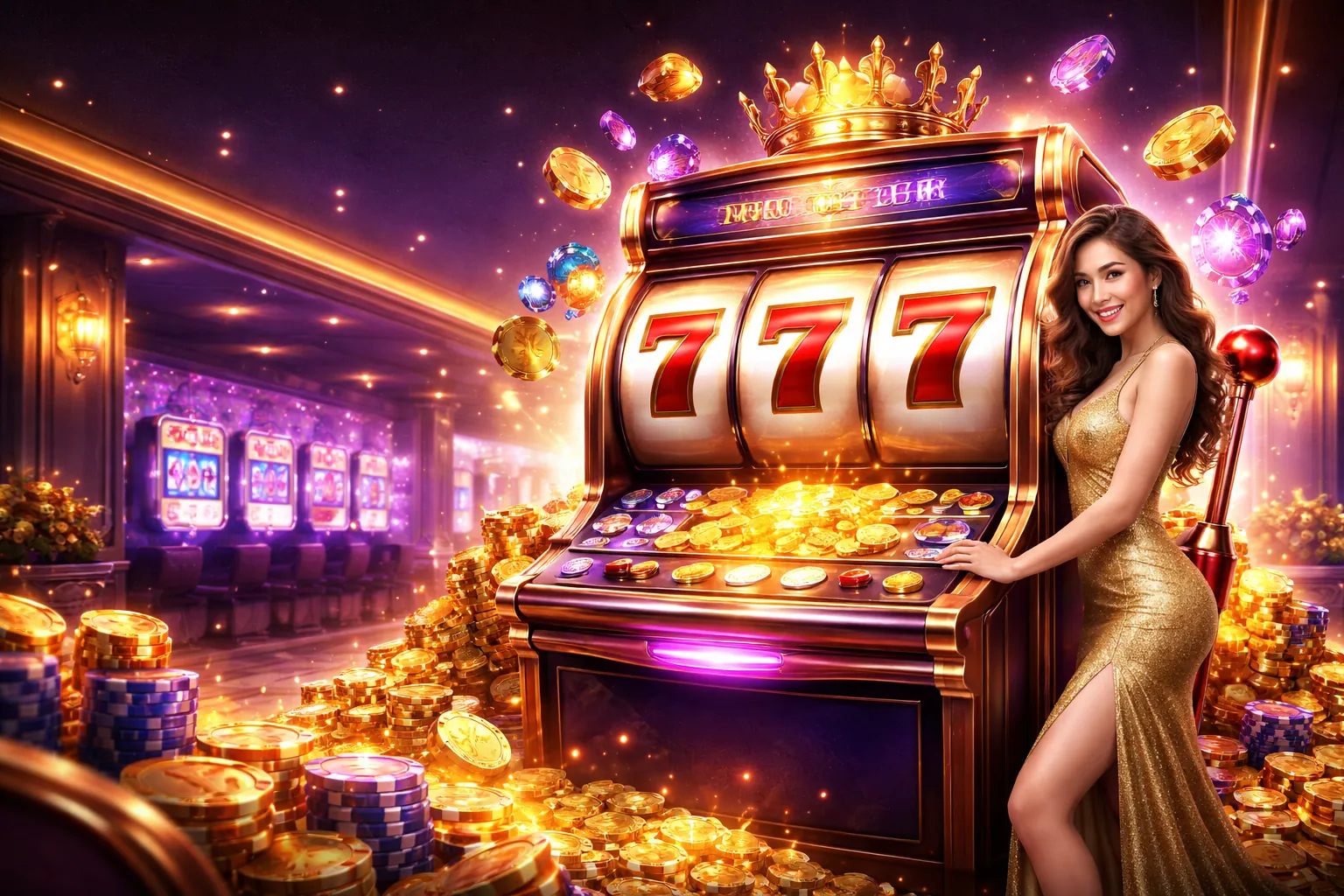 Hình ảnh chính trò chơi Slots tại 55vin hiện đang mở